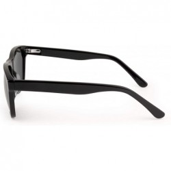 Square Georgios Luxury Handmade Sunglasses - Adult (Shiny Black) - CV18SDXWLO8 $45.52