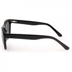 Square Georgios Luxury Handmade Sunglasses - Adult (Shiny Black) - CV18SDXWLO8 $45.52