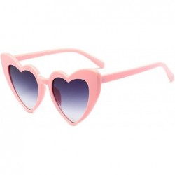 Oversized Sunglasses Women Cat Eye Vintage Sun Glasses Christmas gift Heart shape Party Glasses - Pink - CL18W4EGM0A $10.48