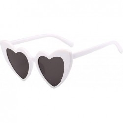 Oversized Sunglasses Women Cat Eye Vintage Sun Glasses Christmas gift Heart shape Party Glasses - Pink - CL18W4EGM0A $10.48