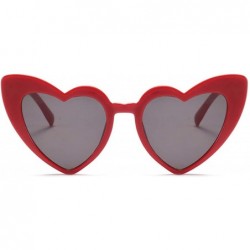 Cat Eye Designer Vintage Sunglass Fashion Love Heart Sunglasses Women Cute Sexy Retro Cat Eye Cheap Red Female - C6 - CD197A3...