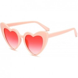 Cat Eye Designer Vintage Sunglass Fashion Love Heart Sunglasses Women Cute Sexy Retro Cat Eye Cheap Red Female - C6 - CD197A3...