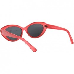 Oval Womens Oval Cateye Sunglasses Vintage Classic Fashion Shades UV 400 - Rose (Black) - C5194X67SDN $8.51