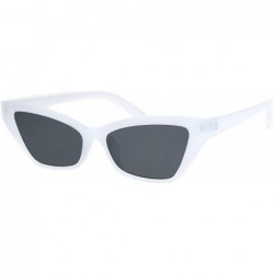 Cat Eye Womens Cat Eye Horn Rim Plastic Sunglasses - White Black - CL18KWIHTQ5 $11.48