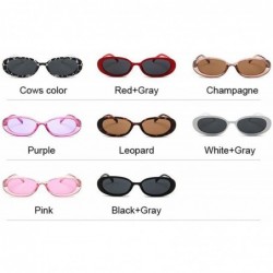 Round Style Oval Sunglasses Women Vintage Retro Round Frame White Men Sun Glasses Female Black Hip Hop Clear UV400 - C8198AHG...