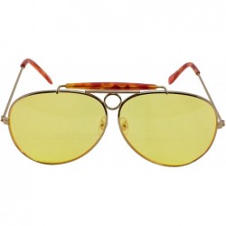 Aviator Yellow Aviator Sunglasses - C9115275U2V $25.21