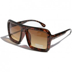 Rectangular Oversized Square Hipster Thick Frame Unisex Rectangular Sunglasses - C617YY5C6KM $10.86