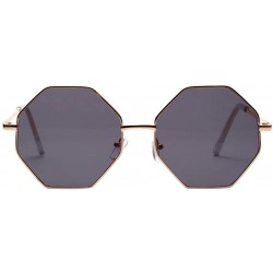 Wrap Geometric sunglasses Women Vintage Eye Sunglasses Retro Eyewear Color Tinted Eyewear - A - CQ18TM684OS $19.78