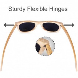 Aviator Polarized Sunglasses Floating Shades Women Handmade Wood Glasses - Bamboo Frame & Grey Lens - CS18T6M2T0L $25.87
