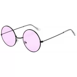 Rimless Women Men Fashion Circle Frame Vintage Retro Glasses-Unisex Sunglasses Eyewear - F - CA18Q3XR3CU $11.69