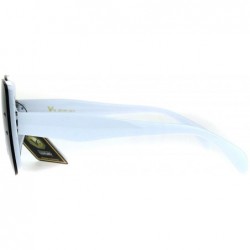 Rectangular Rimless Rectangular Luxury Designer Fashion Womens Plastic Sunglasses - White - CN17AZHO8WN $11.40