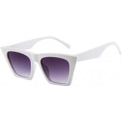 Cat Eye Fashion Women Ladies Fashionable Over-Sized Sunglasses Vintage Retro Cat Eye Sun Glasses - White - C718QK58RD8 $6.67