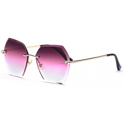 Rimless Sunglasses Polarized Protection Travelling frameless - Gules - CF18UWZN7AO $19.90
