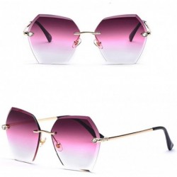 Rimless Sunglasses Polarized Protection Travelling frameless - Gules - CF18UWZN7AO $19.90