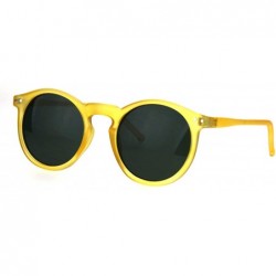 Round Classic Mens Vintage Keyhole Horned Rim Plastic Sunglasses - Orange Black - C618644ZIWE $19.23