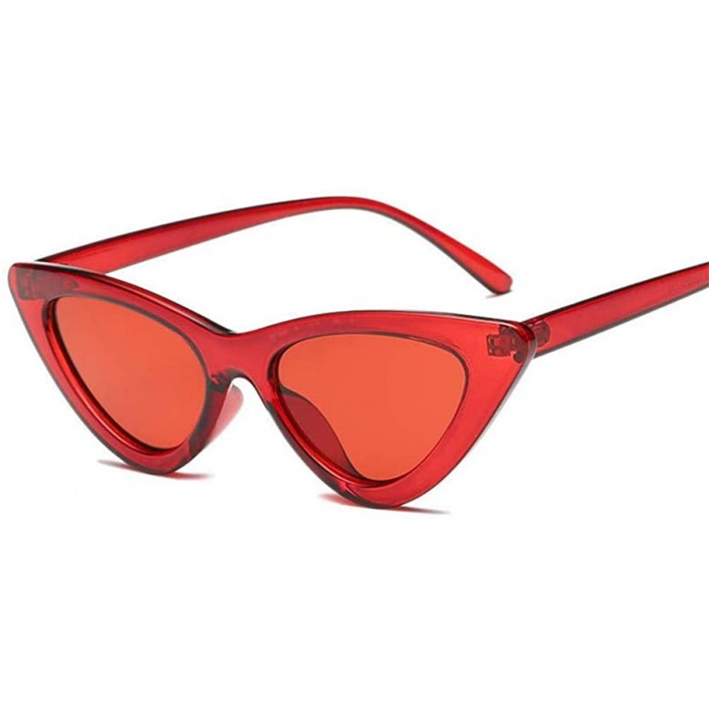 Cat Eye Sunglasses Women Plastic vintage retro triangular cat eye glasses Outdoor - C6 - C718X2ZQ484 $20.38