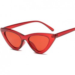 Cat Eye Sunglasses Women Plastic vintage retro triangular cat eye glasses Outdoor - C6 - C718X2ZQ484 $20.38