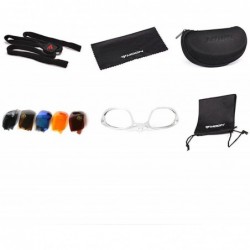 Sport Polarized Sunglasses Interchangeable Cycling Baseball - Black - CP184K6IH2M $62.50
