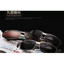 Aviator Driver Driving Polarized Sunglasses Men's Goggles HD Lenses with Case Durable Frame UV Protection - Black Grey - C518...