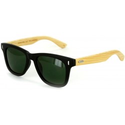 Wayfarer Zen Sun HDP" Wayfarer Sunglasses- TAC Polarized High Definition Lens- Unisex - Black W/ Green Lens - CV11YR3D901 $27.23