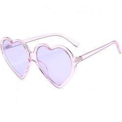 Oversized Yellow Pink Red Glasses Large Women Lady Girls Oversized Heart Shaped Retro Sunglasses Cute Love Eyewear - C03 - C8...