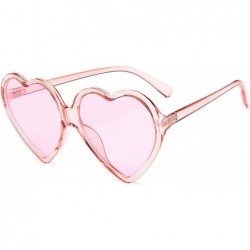 Oversized Yellow Pink Red Glasses Large Women Lady Girls Oversized Heart Shaped Retro Sunglasses Cute Love Eyewear - C03 - C8...