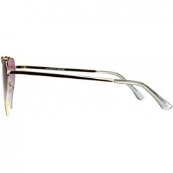 Rectangular Womens Squared Heart Shape Oceanic Gradient Lens Sunglasses - Pink Blue - C1180HCCYME $13.27