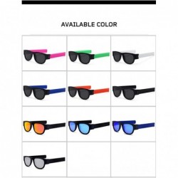 Round Premium Unisex Polarized Fold Frame Sun Glasses Trendy Stylish Sunglasses for Men Women - Pink Pink Lens - C818YOG850U ...