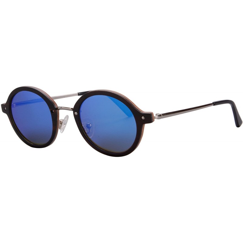Wayfarer Zebra Polarized Sunglasses Wood Eyewear UV400 Protective Wooden Sunglasses-TY3024 - C2 Ebony - CU1867ZGED5 $36.79