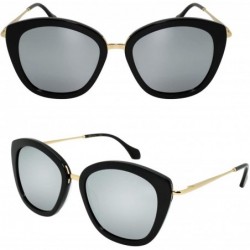 Oval Designer Inspired Handmade Acetate Cat Eye Oval Sunglasses with Quality UV CR39 Lens Gift Package - CN18R69ZEKT $75.04