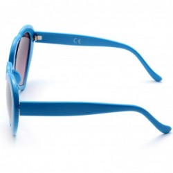 Aviator 6 Neon Colors Heart Shape Party Favors Sunglasses - Multi Packs - 6-pack Blue - CB183S5DMCX $12.49