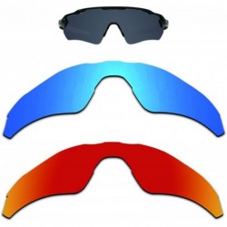 Rectangular Anti-fading Polarized Replacement Lenses Radar EV Path Sunglasses - Blue&red - CL18DH63GDN $34.27