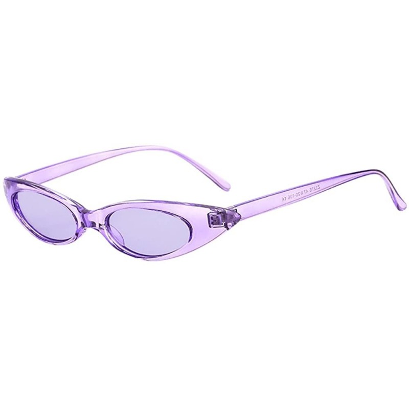 Oval Retro Vintage Clout Cat Unisex Sunglasses Rapper Oval Shades Grunge Glasses - CL18O3UAC7A $7.67