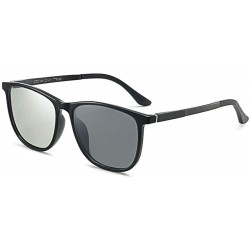 Square Ultralight Photochromic Sunglasses Polarized Discoloration - Grey - C118Z0ECTGQ $15.23