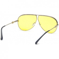 Oversized Classic pilot Sunglasses for men Women oversized Metal Frame retor sunglasses UV 400 Protection - 6 - CE196U50LLM $...
