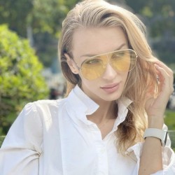 Oversized Classic pilot Sunglasses for men Women oversized Metal Frame retor sunglasses UV 400 Protection - 6 - CE196U50LLM $...