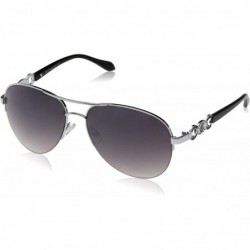 Aviator Women's R565 Aviator Sunglasses - 63 mm - Silver/Black - C2129HH0GYN $75.30
