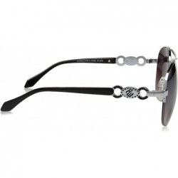 Aviator Women's R565 Aviator Sunglasses - 63 mm - Silver/Black - C2129HH0GYN $30.95
