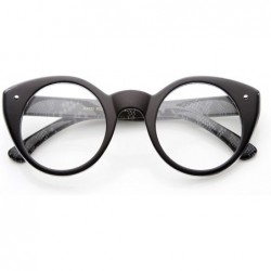 Cat Eye Round Cat Eye Clear Fashion Frame Glasses - Black-snakeskin Clear - C511W0DAJL1 $11.27