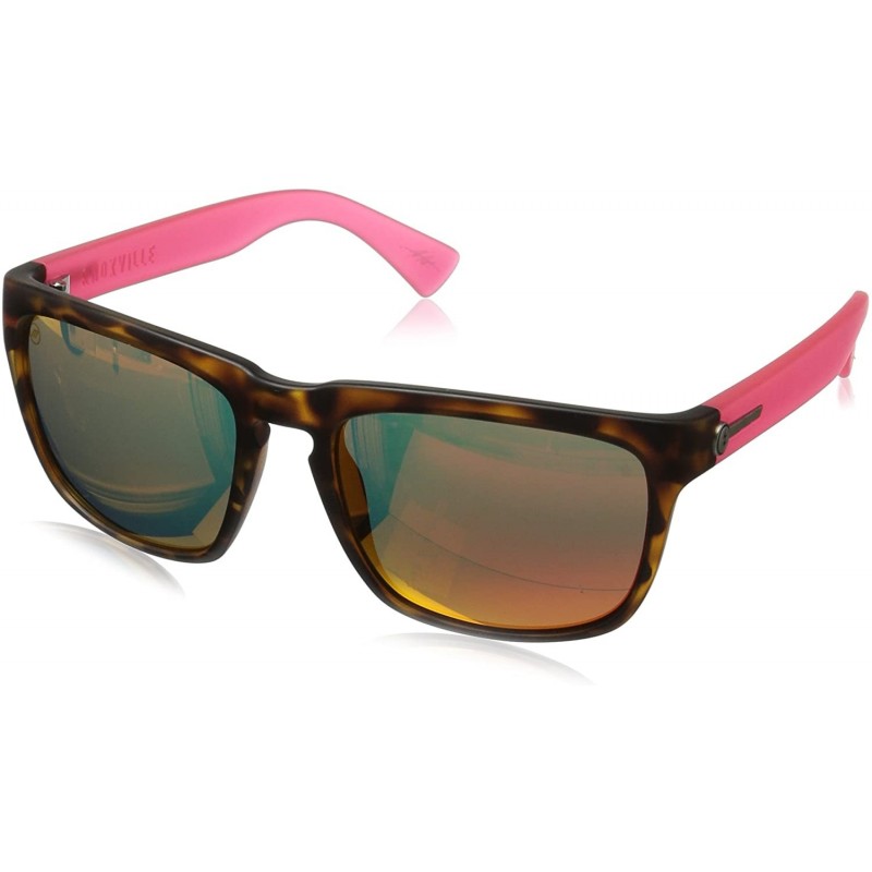 Wayfarer Visual Knoxville Matte Coral Tortoise/OHM Grey Fire Chrome Sunglasses - CQ12DXMSW4J $34.10