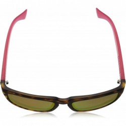 Wayfarer Visual Knoxville Matte Coral Tortoise/OHM Grey Fire Chrome Sunglasses - CQ12DXMSW4J $34.10