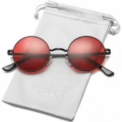 Round Small Round Polarized Sunglasses for Men Woman Classic John Lennon Style Shades - 100% UV Blocking - CR194HQUT25 $19.90