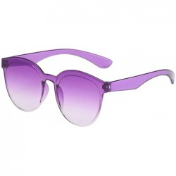 Rimless Fashion Jelly Design Style Sunglasses Classic Retro Sunglasses Resin Lens Sunglasses Ladies Shades - Unisex - CL199Y3...
