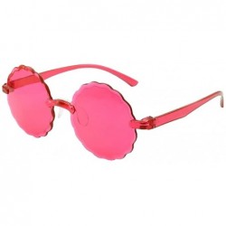 Rectangular Frameless Multilateral Shaped Sunglasses One Piece Jelly Candy Colorful Unisex - D - CR190G7MXG0 $15.04