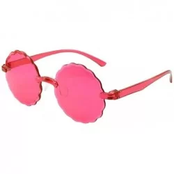 Rectangular Frameless Multilateral Shaped Sunglasses One Piece Jelly Candy Colorful Unisex - D - CR190G7MXG0 $8.34
