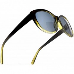 Cat Eye Reader Sunglasses for Women Bifocal for Reading Under the Sun Cateye Glasses - Olive Yellow - CR11N0HH663 $20.32