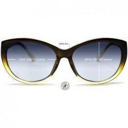 Cat Eye Reader Sunglasses for Women Bifocal for Reading Under the Sun Cateye Glasses - Olive Yellow - CR11N0HH663 $20.32