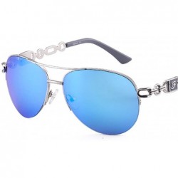 Aviator Women's PC Frame Sunglasses- Polarized Sunglasses- Fashion Color Sunglasses - C - CM18RTCUUO0 $55.08