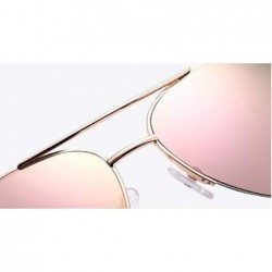 Aviator Women's PC Frame Sunglasses- Polarized Sunglasses- Fashion Color Sunglasses - C - CM18RTCUUO0 $55.08