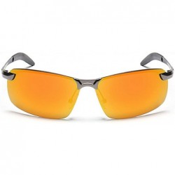 Rimless Men's Dark Sunglasses Polarized- Rectangular Sun Glasses Rimless Fashion for Outdoor Sport - CM196O3OLY6 $25.89